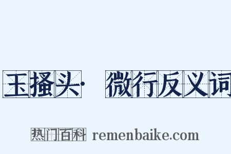 玉搔头·微行反义词是什么意思的图片